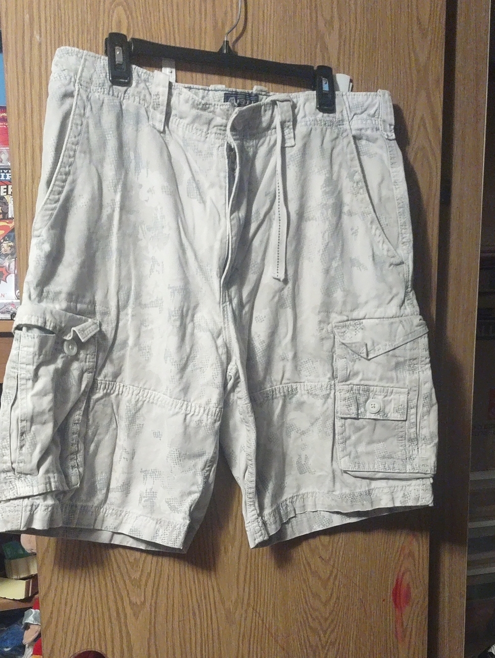 American Rag Light Gray Cargo Shorts with Drawstring